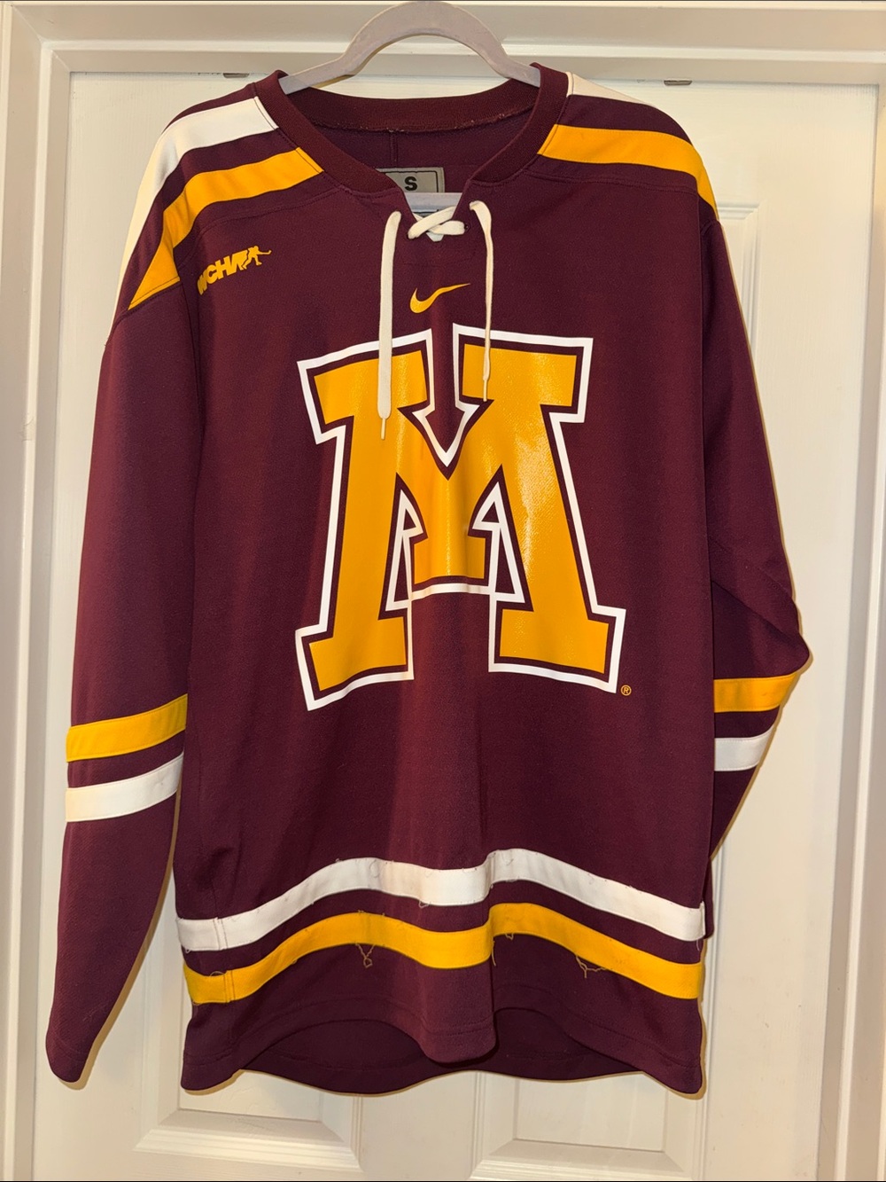 Nike Maroon and Gold Minnesota Hockey Jersey